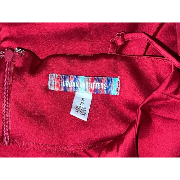 Urban Outfitters Red Satin Spaghetti Strap Cocktail Dress Sz Small Red Womens mi - Picture 4 of 13